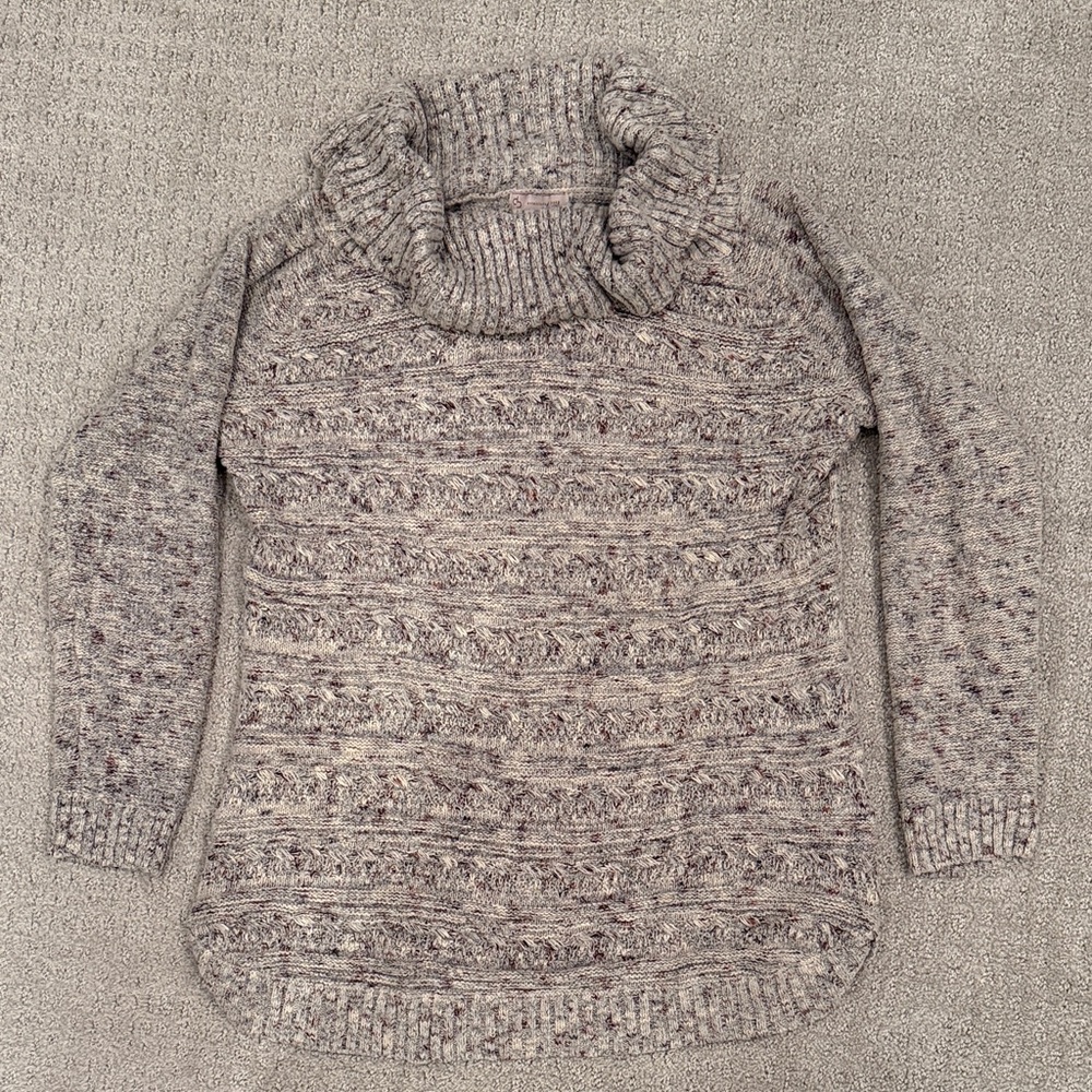 Cozy Gray Cowlneck Sweater
